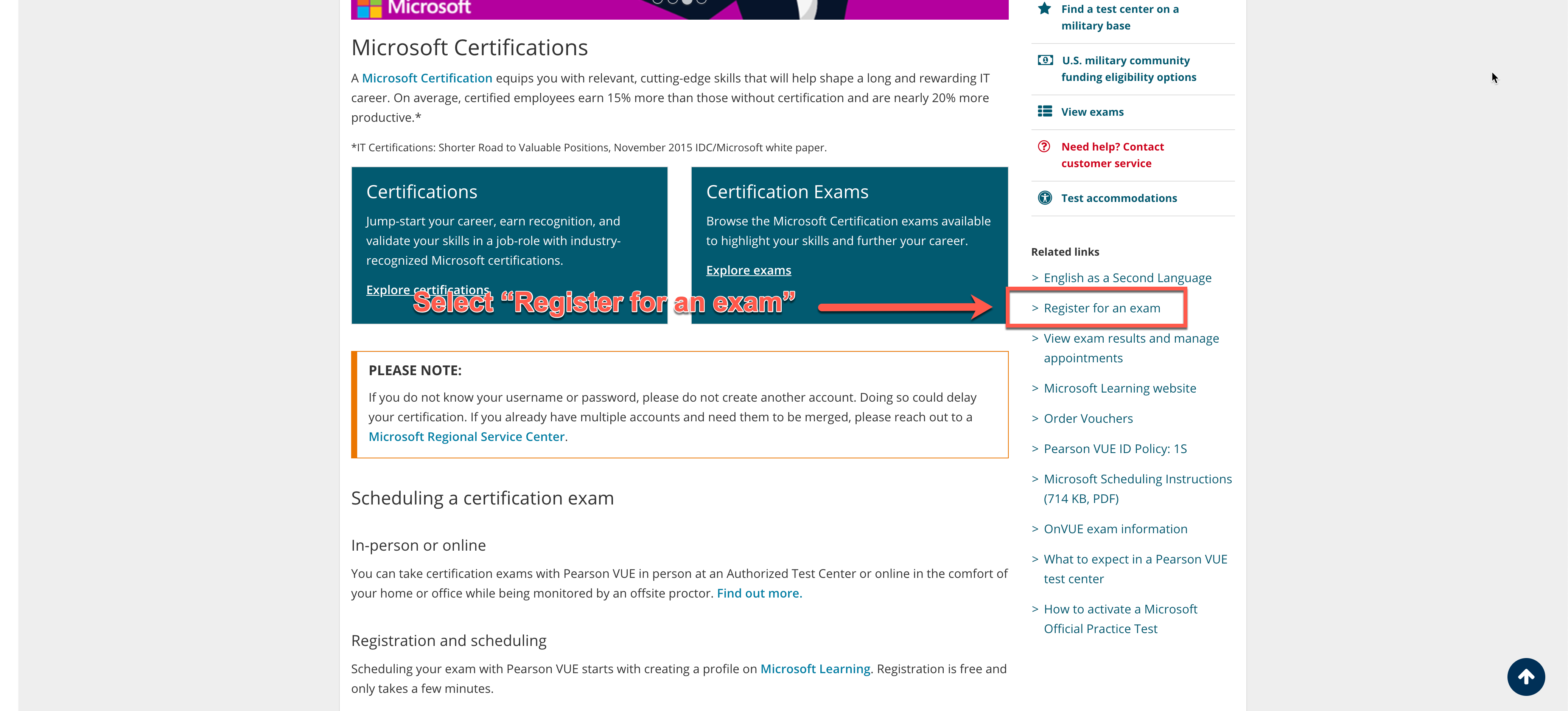 pearson vue login pcm