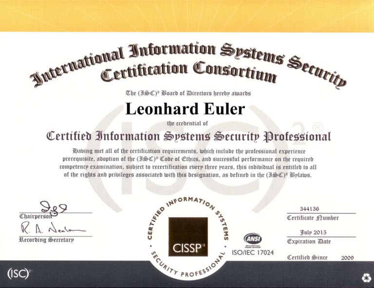 Cyber Sécurité, Certification CISSP - ISEIG - Institut Suisse D ...